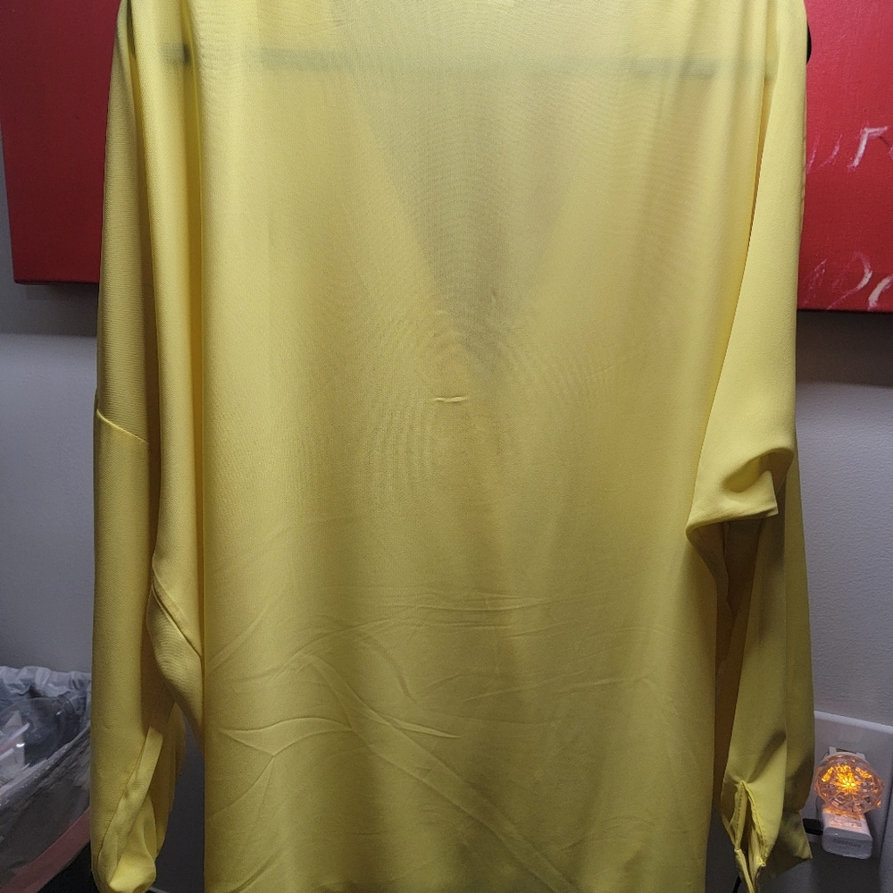 Yellow Cold Shoulder w/Leather Trip